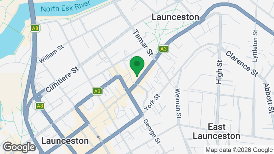 Map of North Tas Wing Chun Training Centre - Launceston