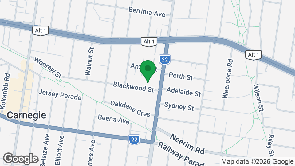 Map of Integral Yoga Centre of Melbourne