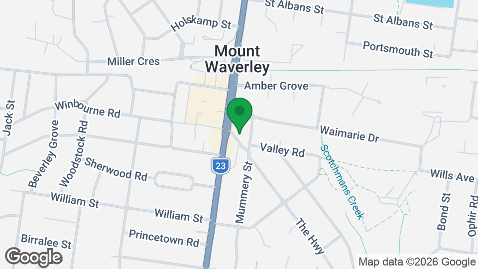 Map of Waverley Yoga Studio