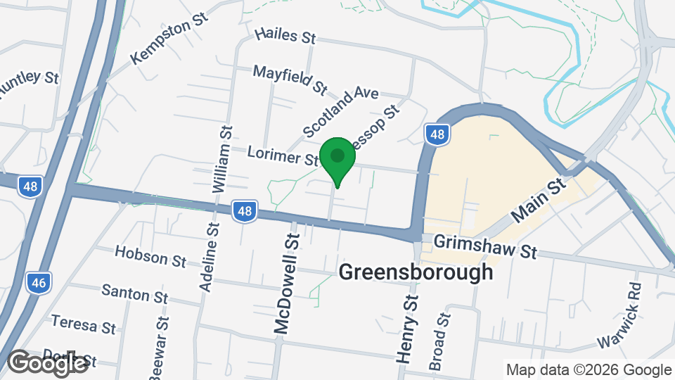 Map of Greensborough Yoga