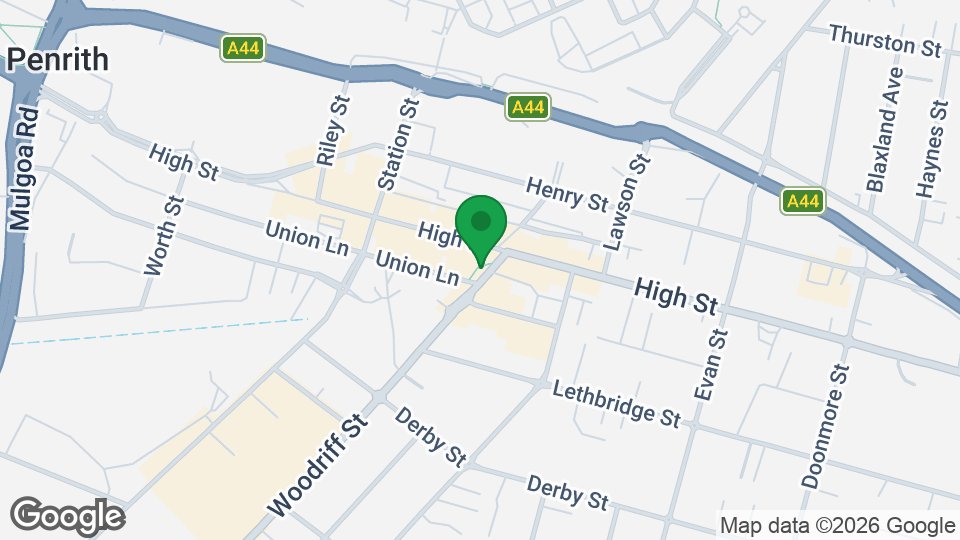 Map of Penrith Yoga Studio