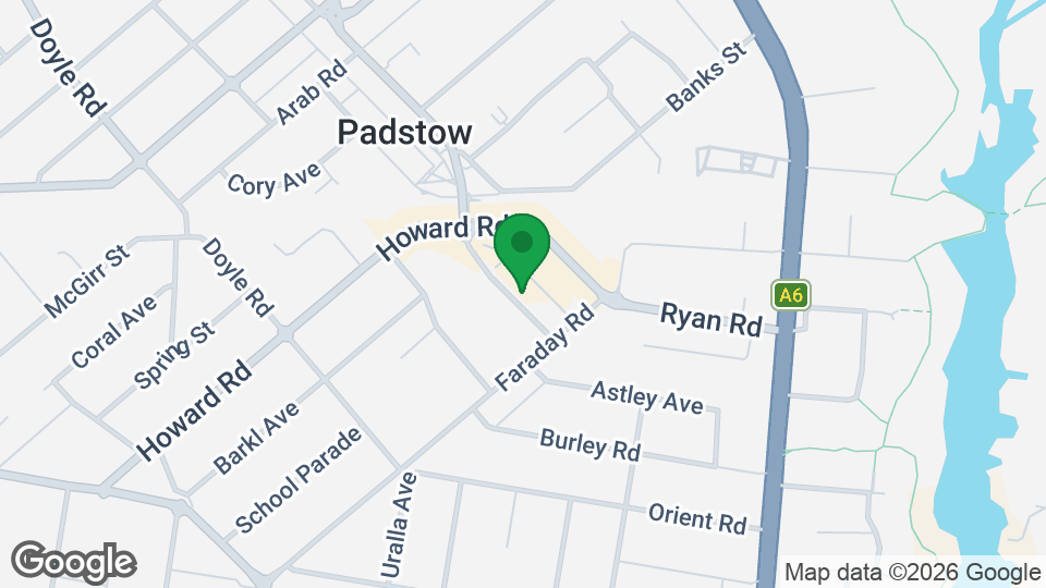 Map of Head Academy Kung Fu Padstow