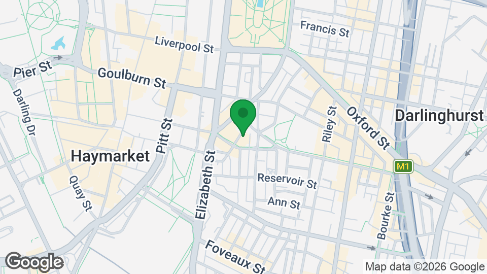 Map of Jow Ga Kung Fu Surry Hills
