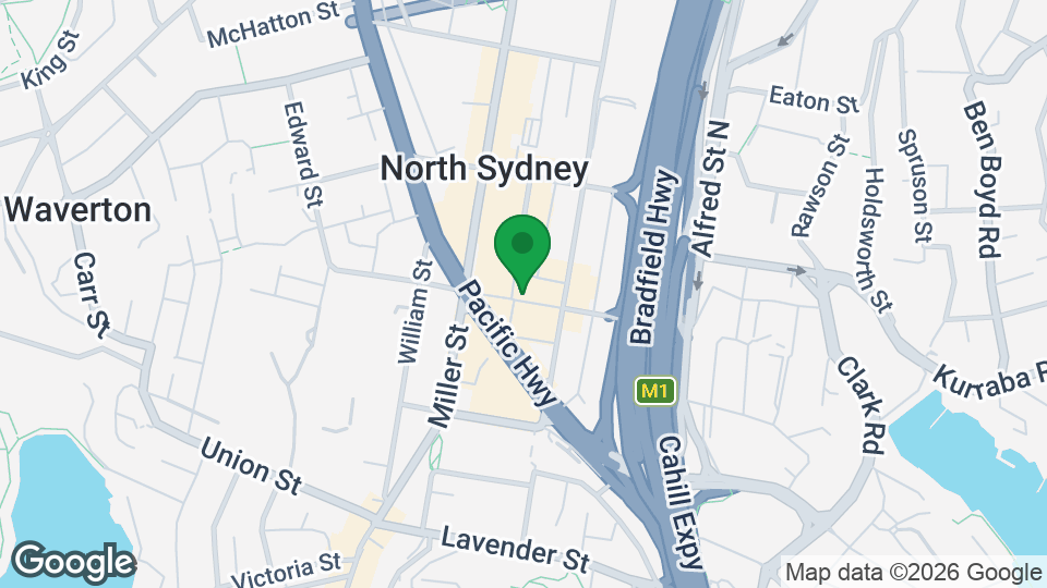 Map of Urban Pilates North Sydney