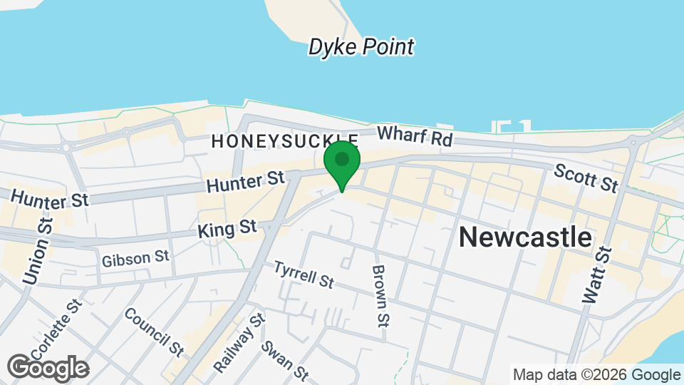 Map of Gracie Barra Newcastle City