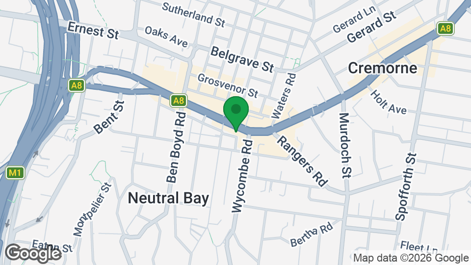Map of 98 Gym Neutral Bay