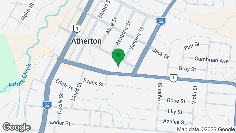 Map of Aquatic Centre Atherton