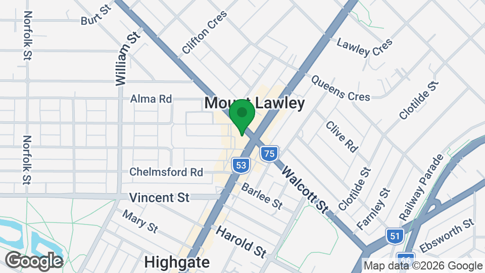 Map of Pronto Pilates Mount Lawley