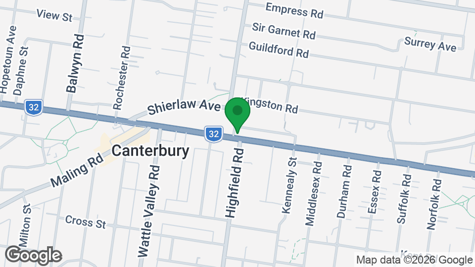Map of BFT Surrey Hills