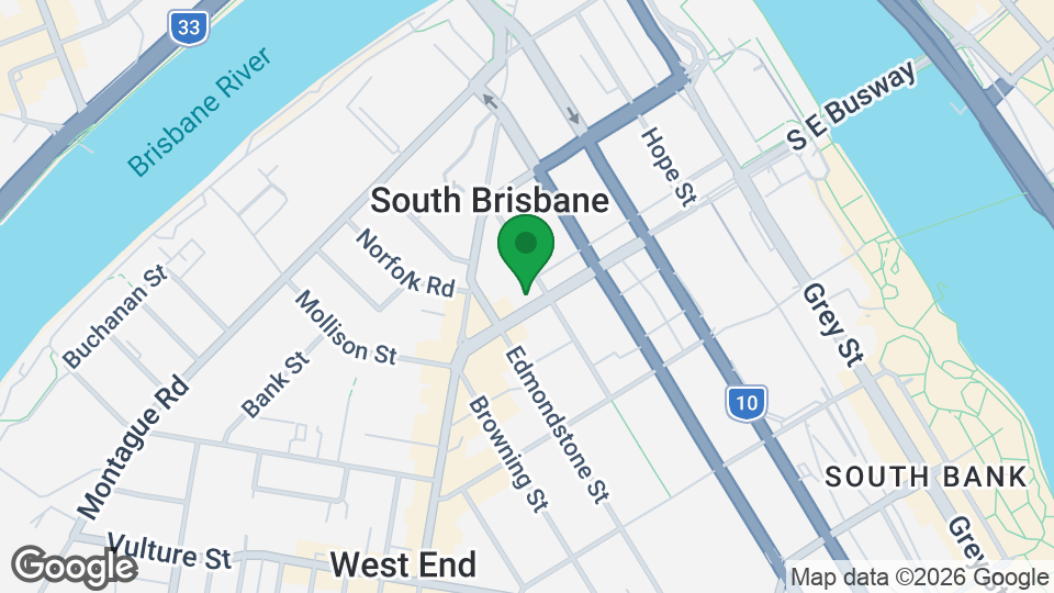Map of BFT South Brisbane