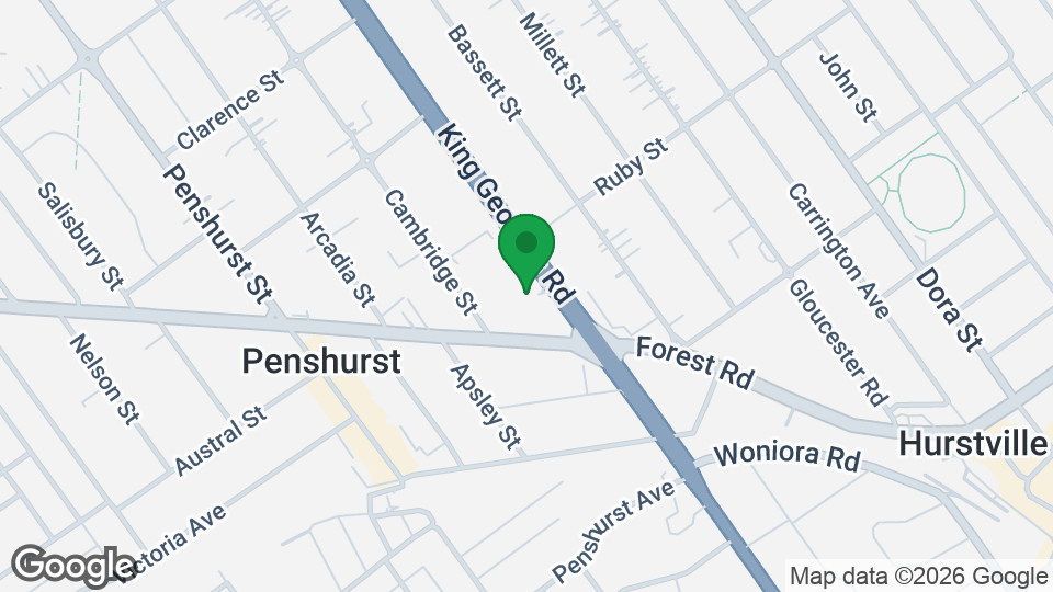 Map of Hurstville Aquatic Leisure Centre