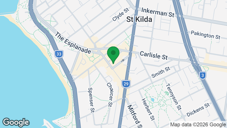 Map of Gym st kild