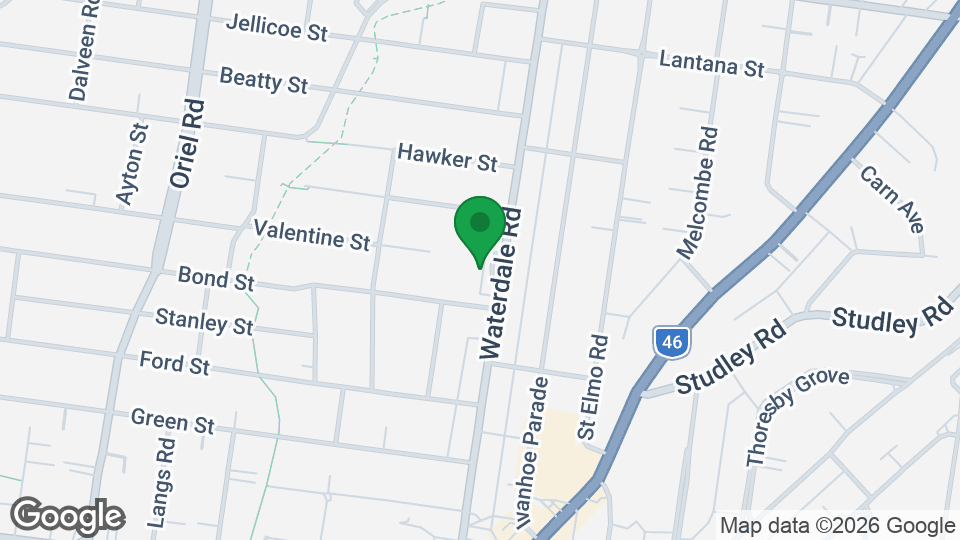 Map of Ivanhoe Aquatic Banyule