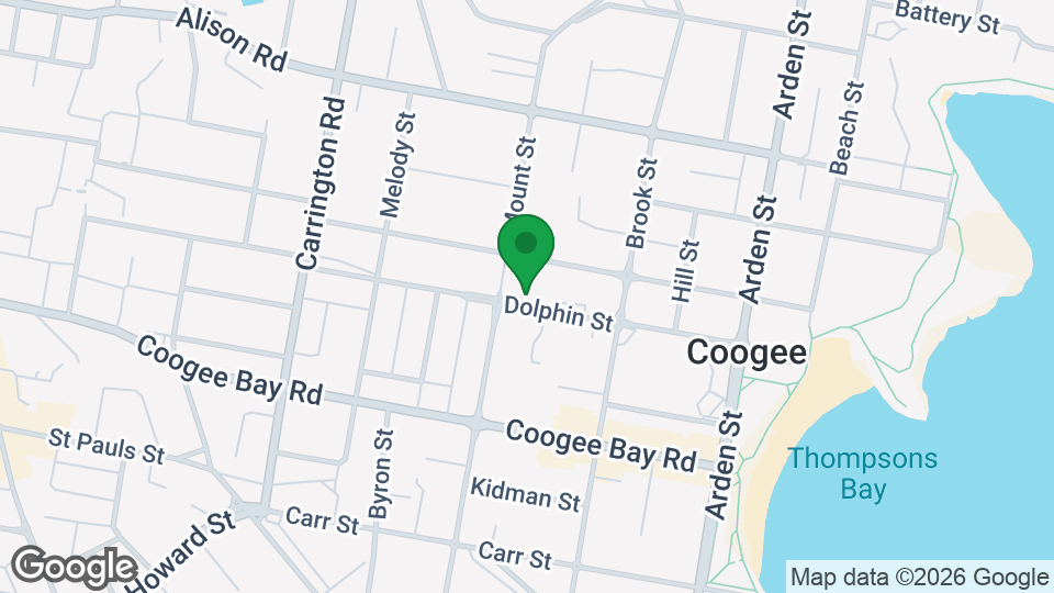 Map of The Pitt Gym Coogee