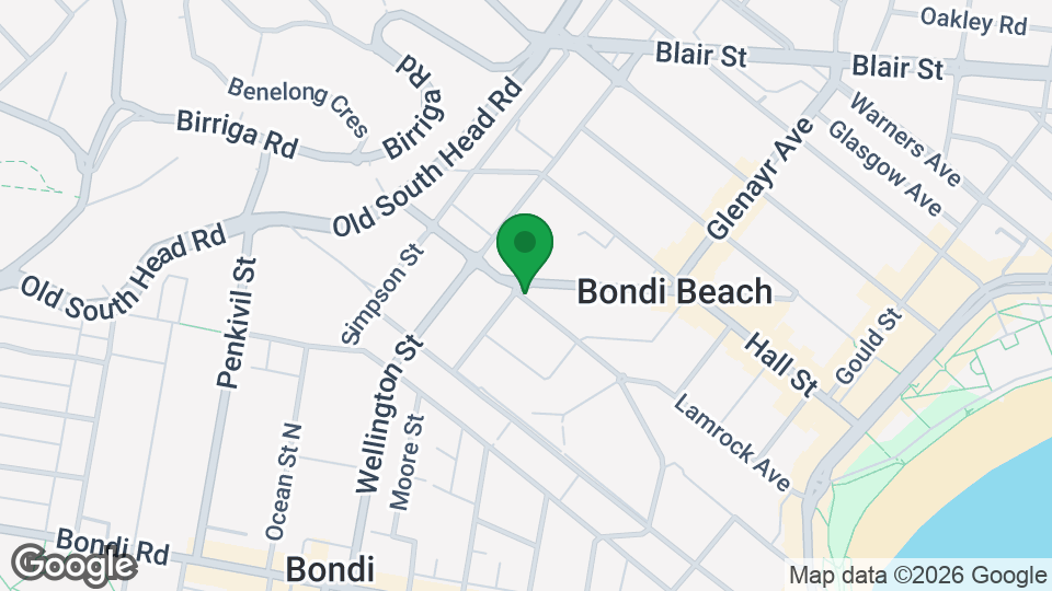 Map of Bondi Beach Fitness and Rehab