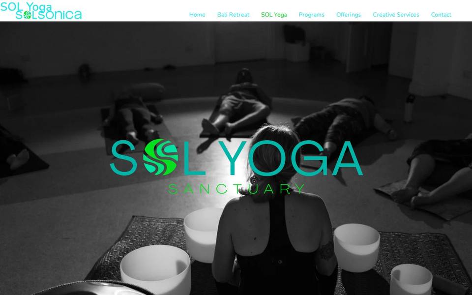 SOL Yoga Sanctuary website