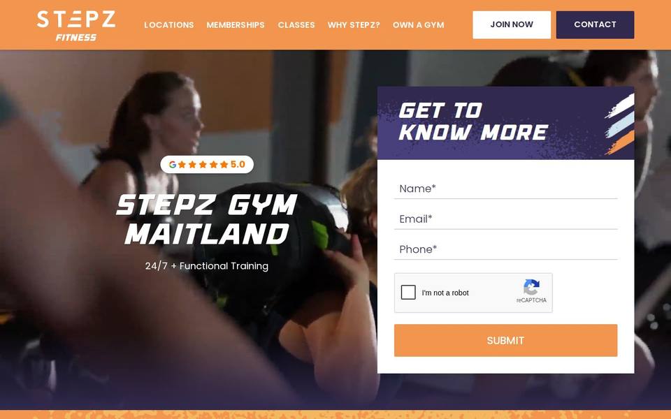 Stepz Fitness Maitland website