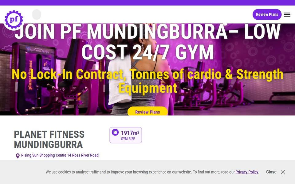 Planet Fitness Mundingburra website