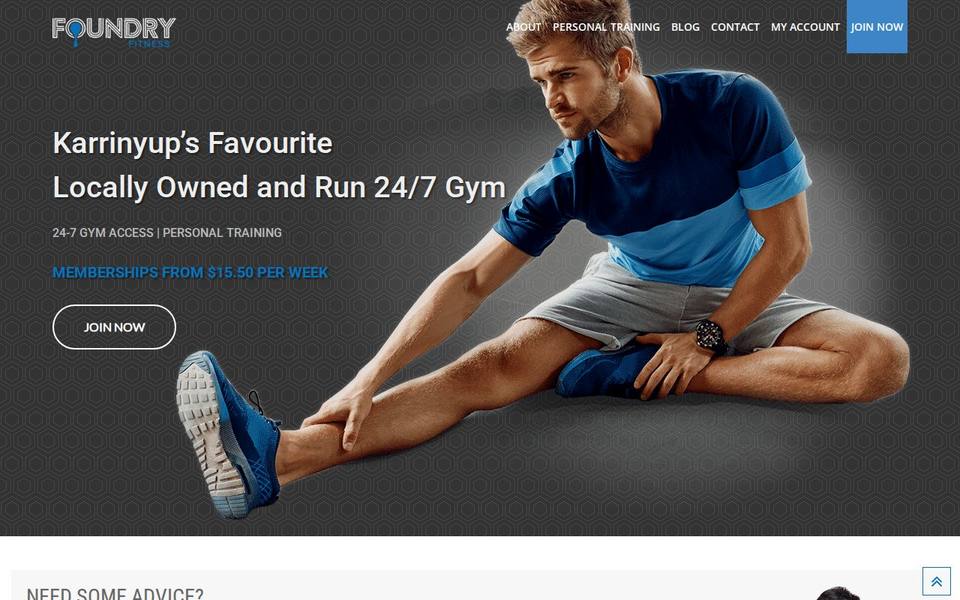 Foundry Fitness website