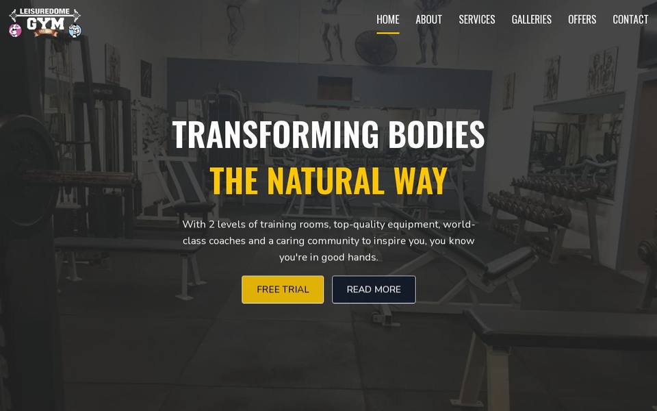 Leisuredome Gym website