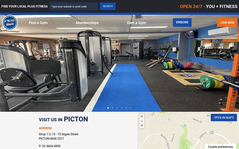 Plus Fitness Picton website