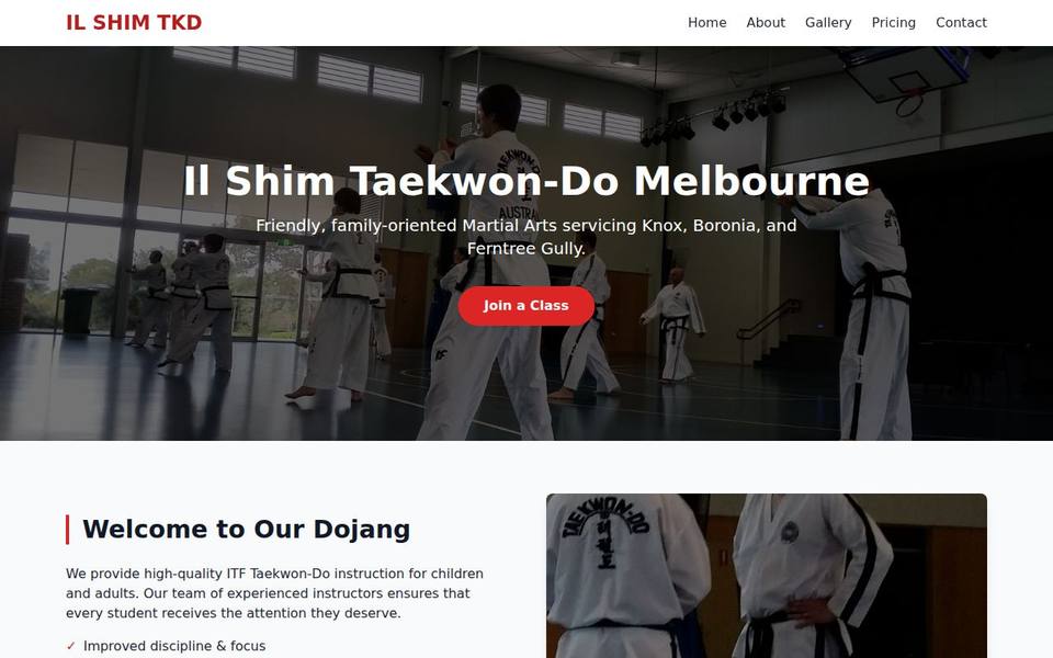 Il Shim Taekwondo website