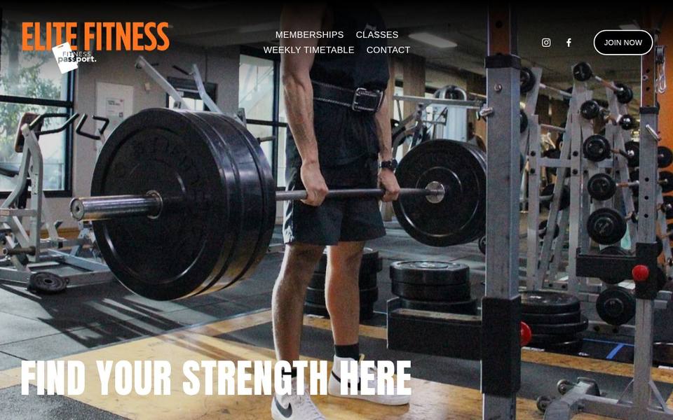 Elite Fitness website
