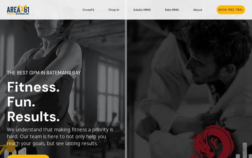 Area 61 CrossFit & MMA website