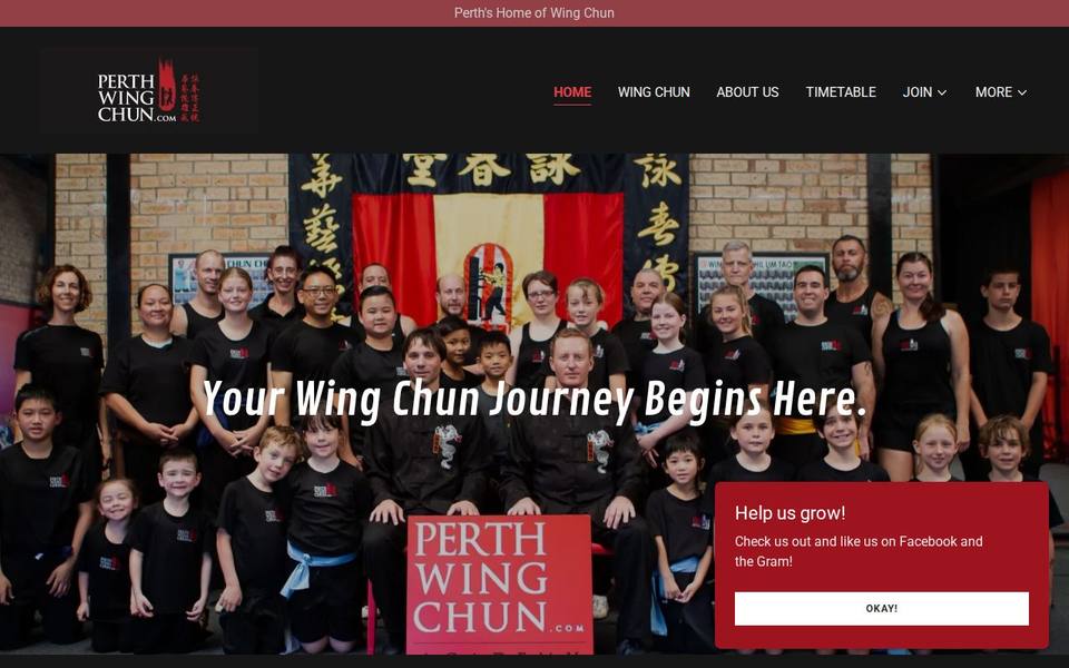 Perth Wing Chun Academy website