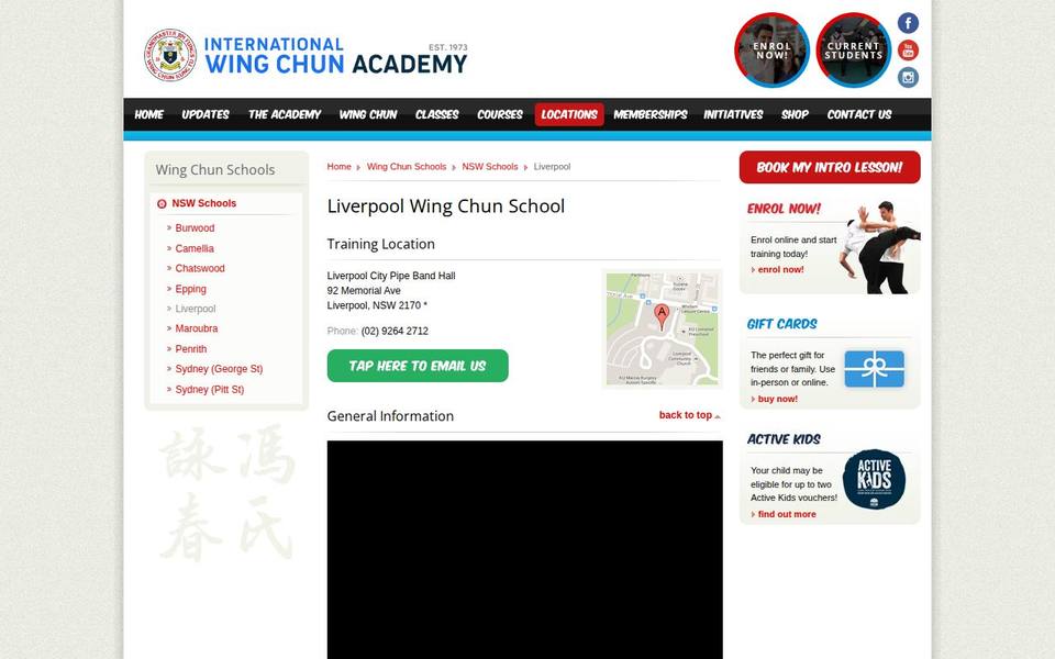International Wing Chun Academy Liverpool website