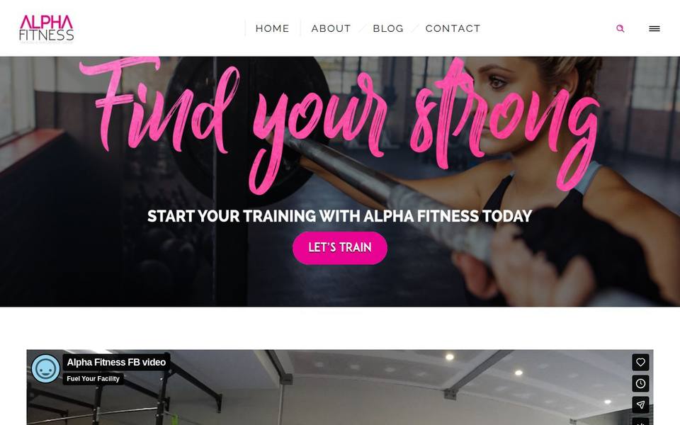 Alpha Fitness website
