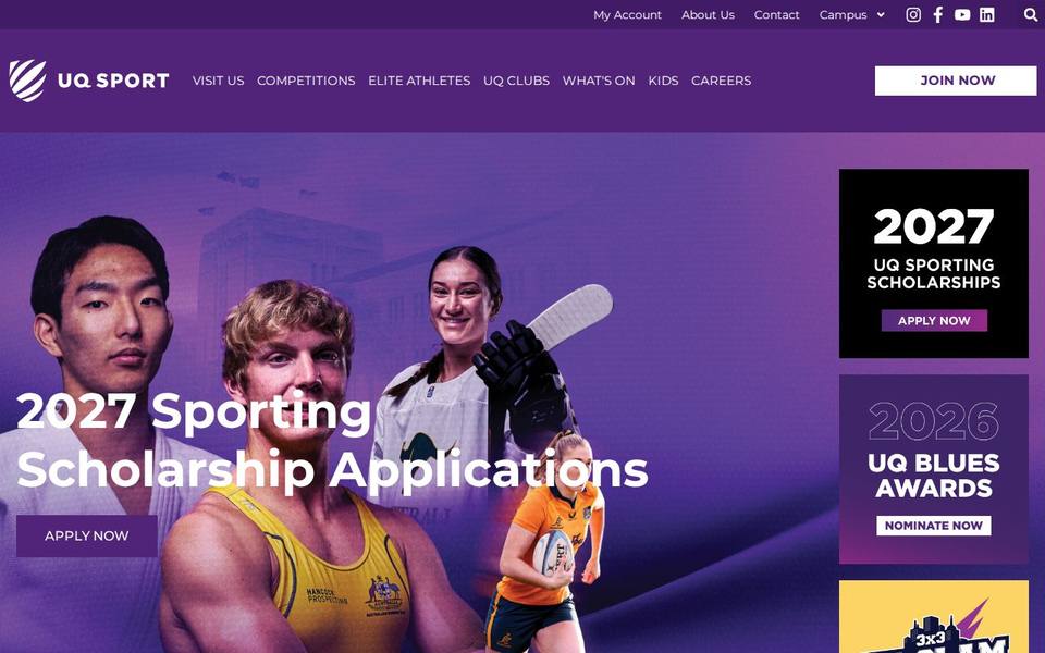 UQ Sport Fitness Centre website