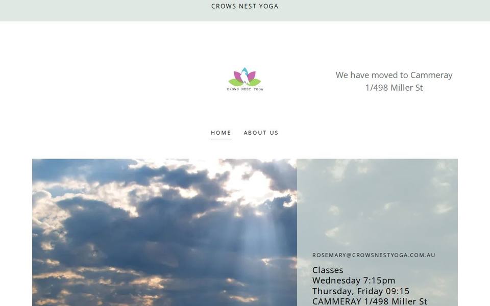 Crows Nest Yoga and Wellness Centre website