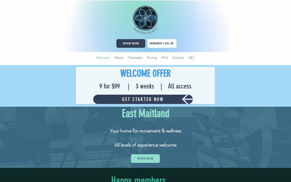 Allegra Pilates website