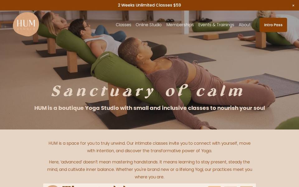 HUM Studio website