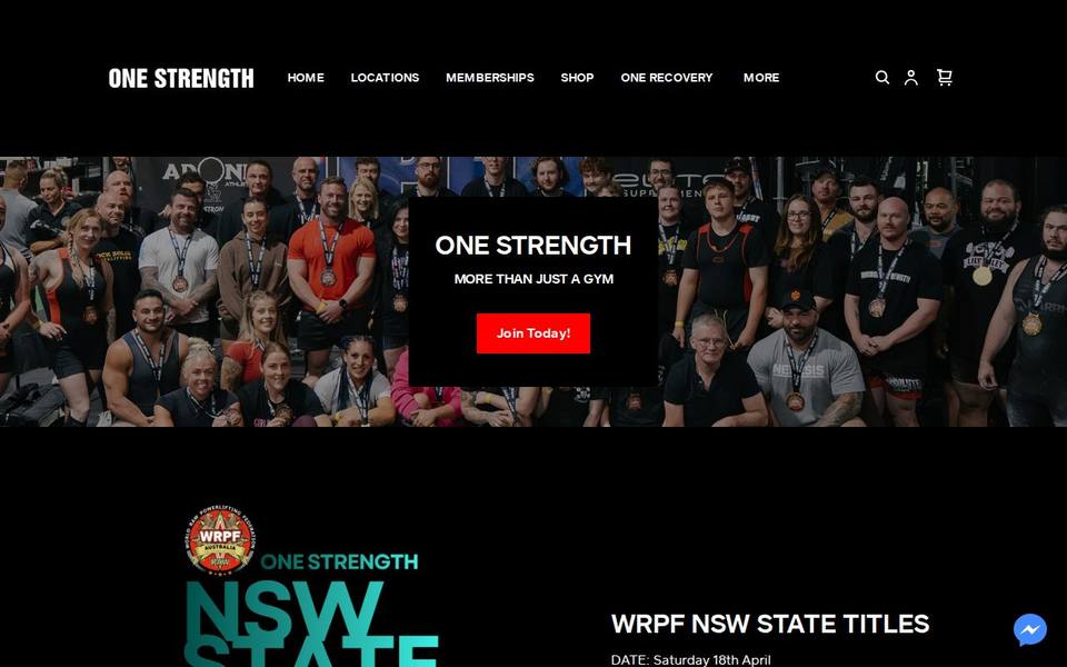 One Strength Wollongong website
