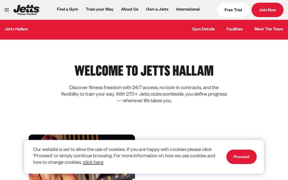Jetts Hallam website
