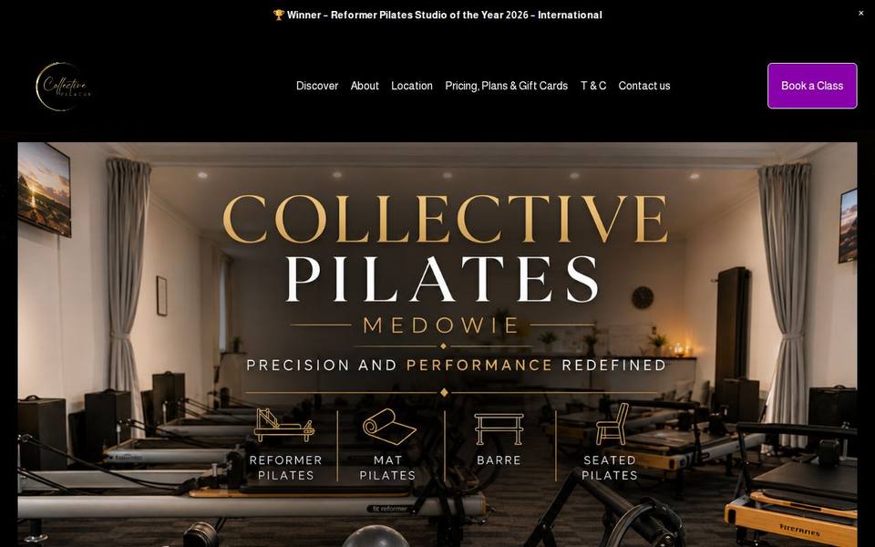 Collective Pilates Medowie website