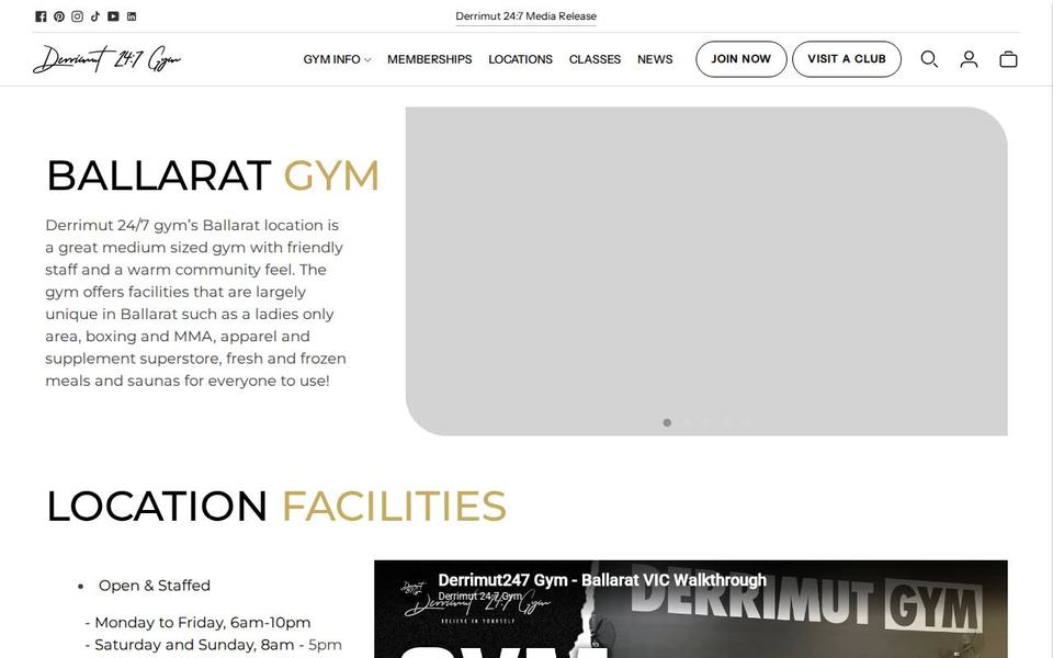 Derrimut 24:7 Gym Ballarat website