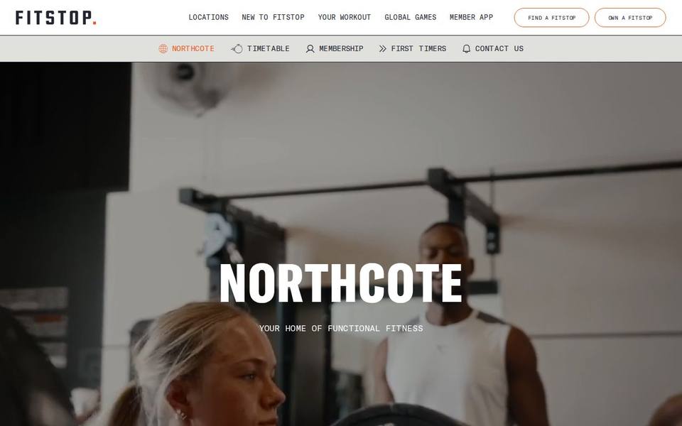 Fitstop Northcote website