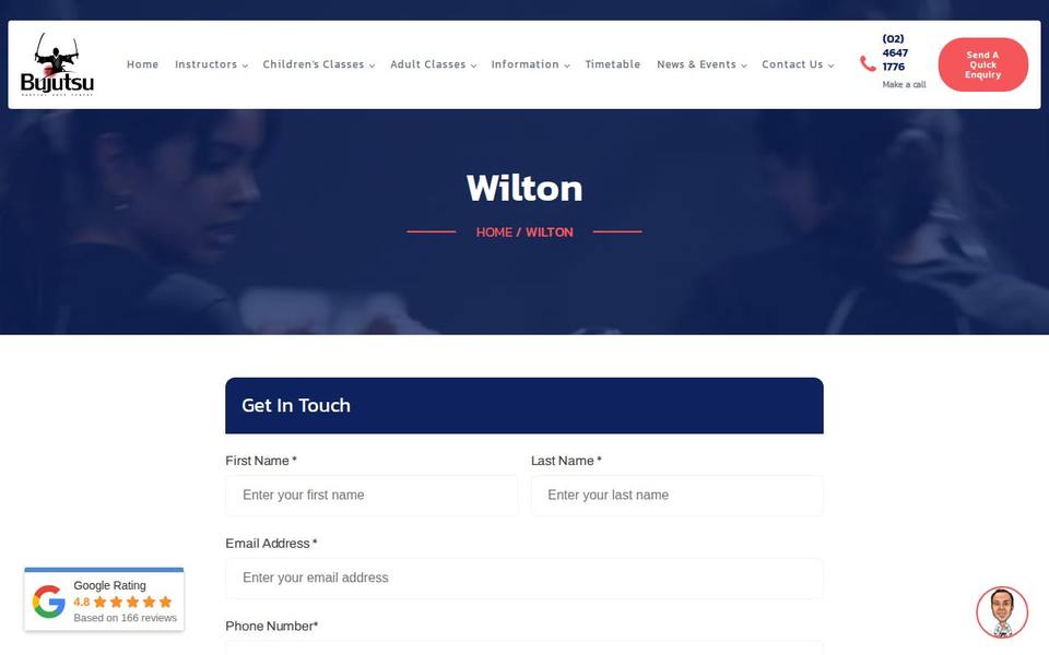 Bujutsu Martial Arts and Fitness Centre Wilton website