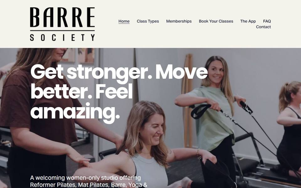 Barre Society website