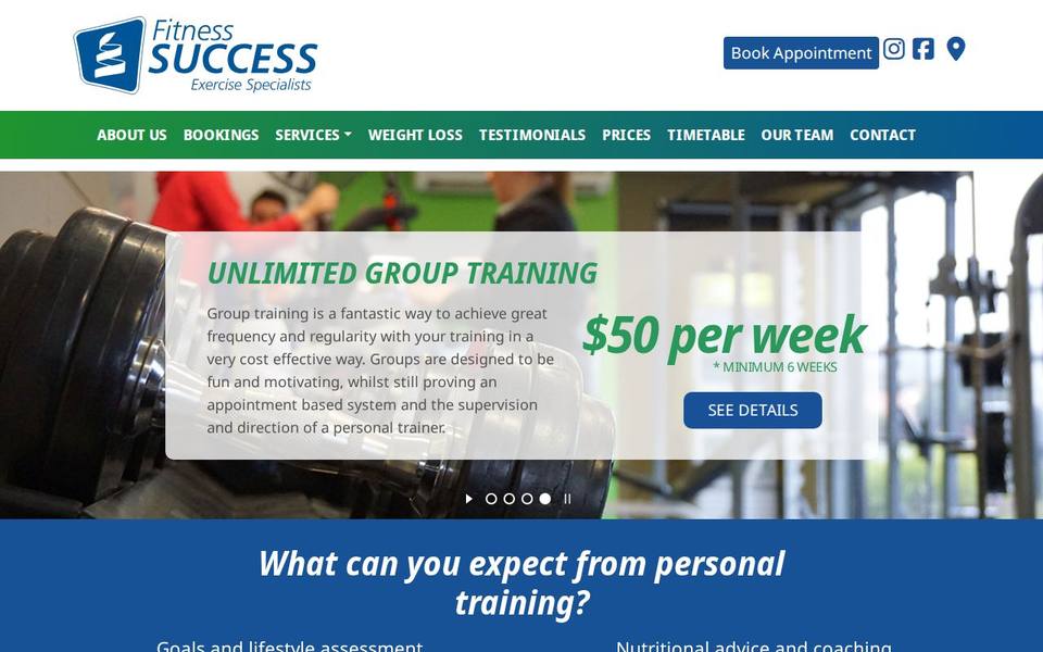 Fitness Success website