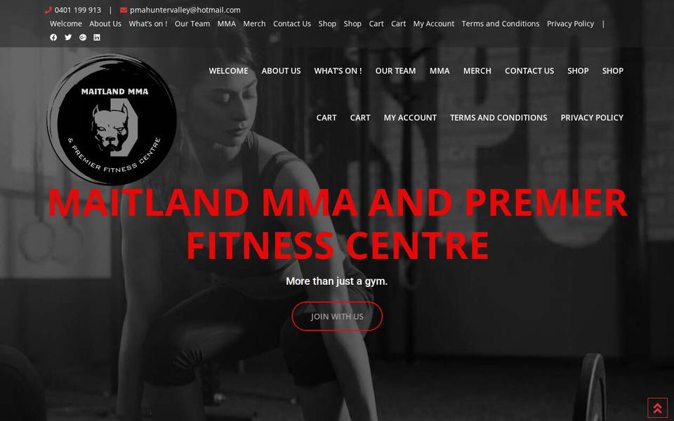 Premier Fitness and Martial Arts website
