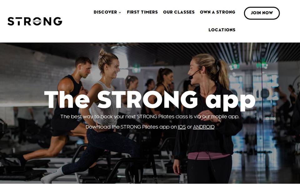 STRONG Pilates Joondalup website