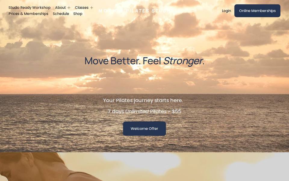 Motion Pilates Studio website