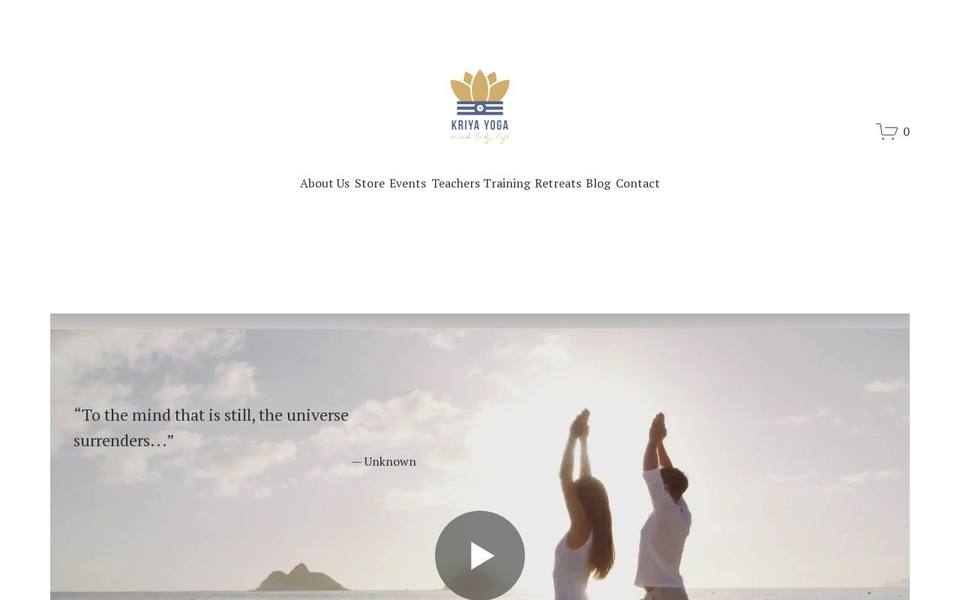 Kriya Yoga Studio website