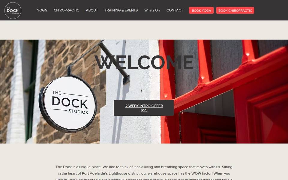 The Dock Studios website