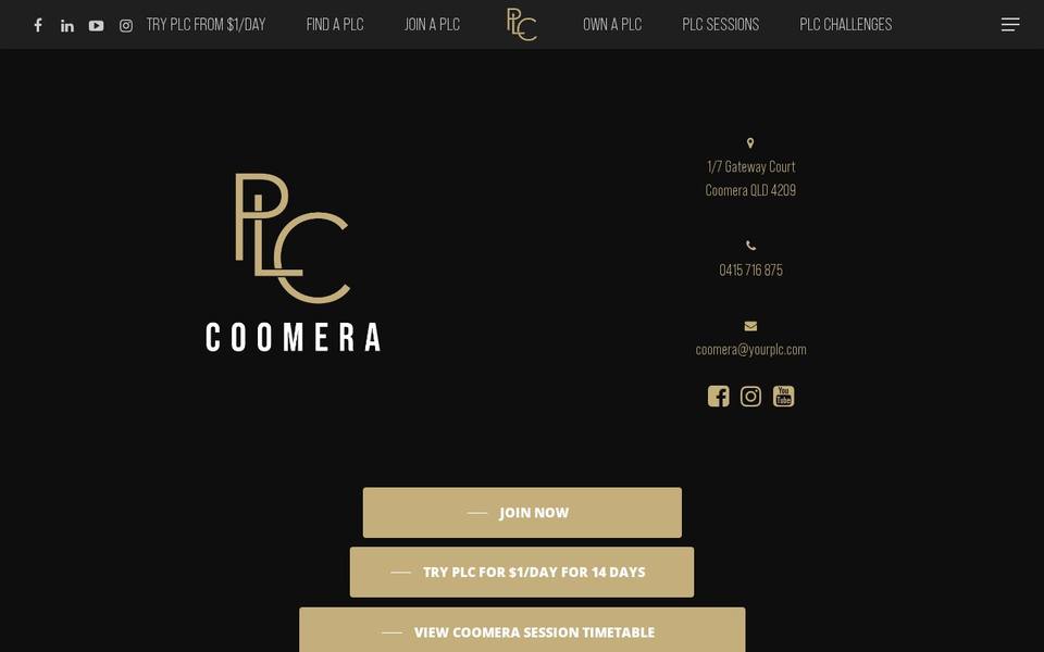 PLC Coomera website