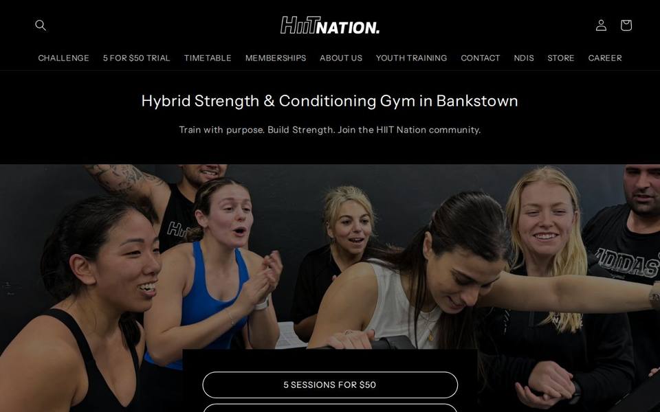 HIIT Nation website